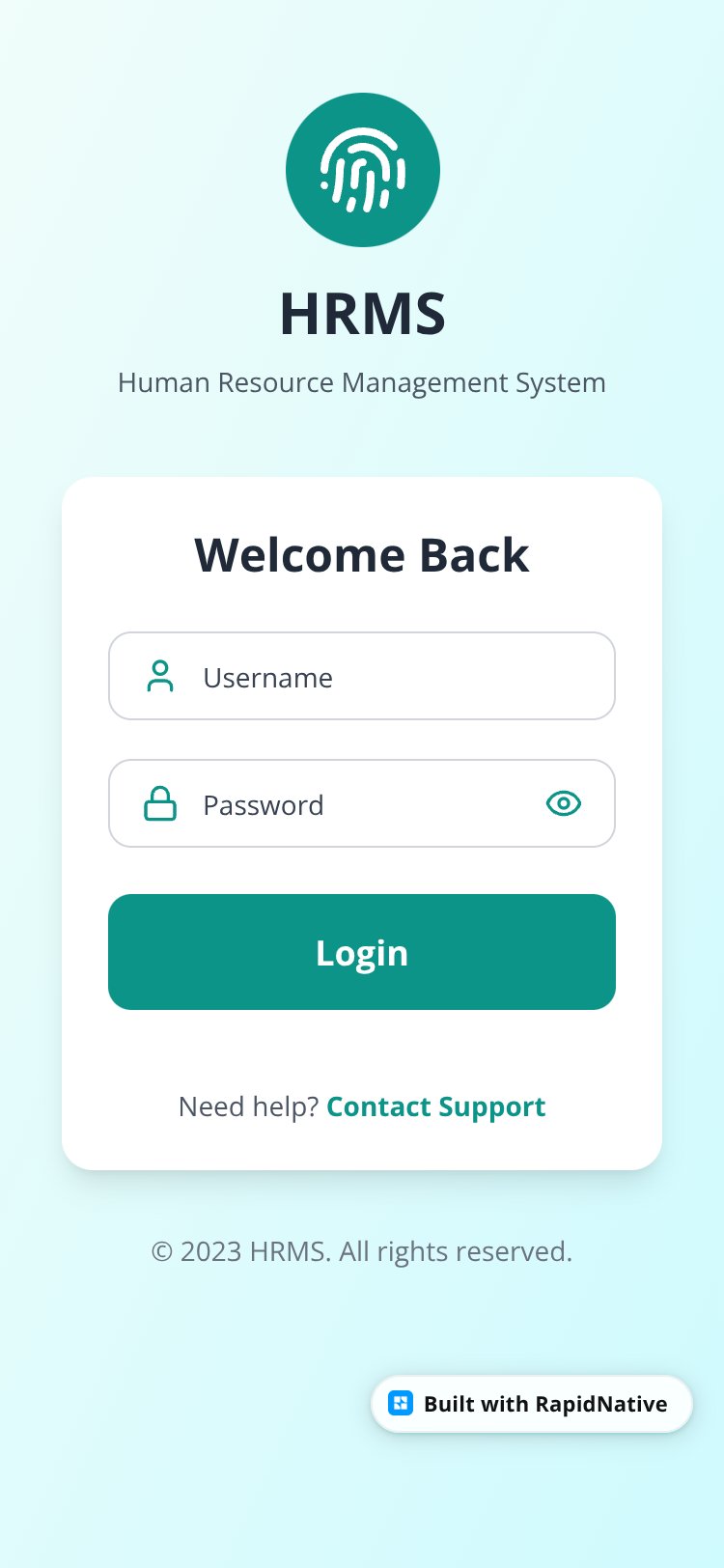 HRMS Copy screen 2