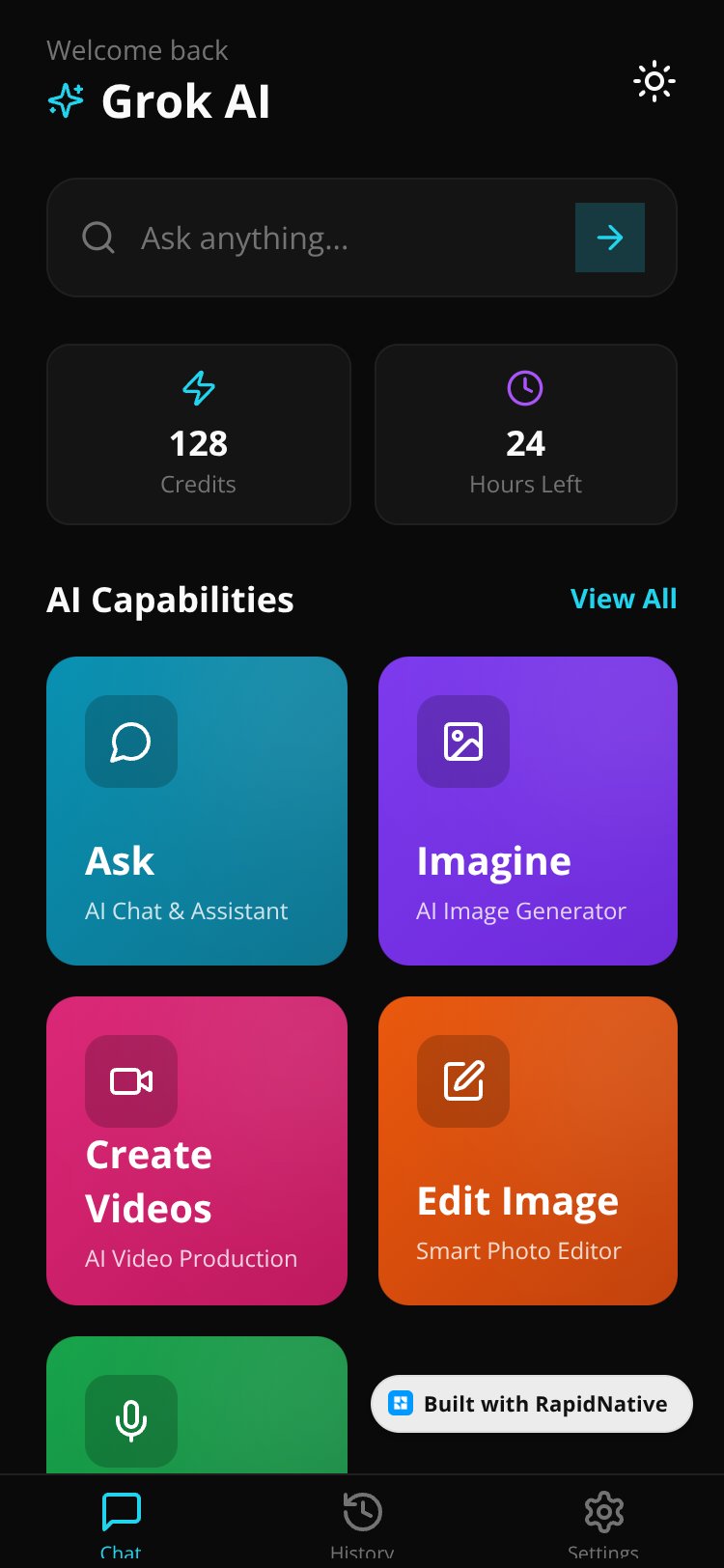 Grok AI screen 1