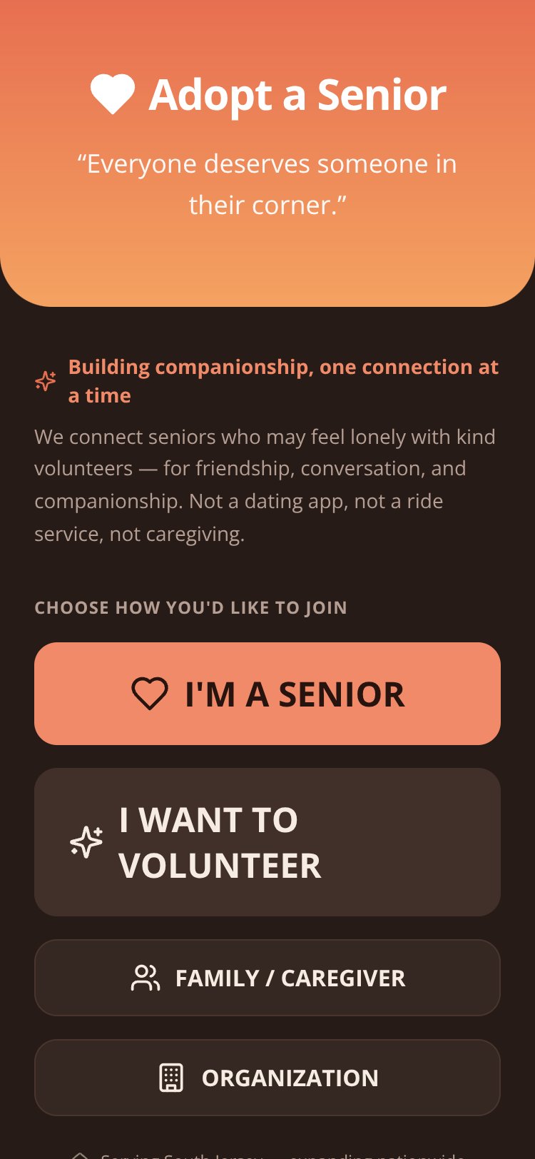 Adopt a Senior screen 1