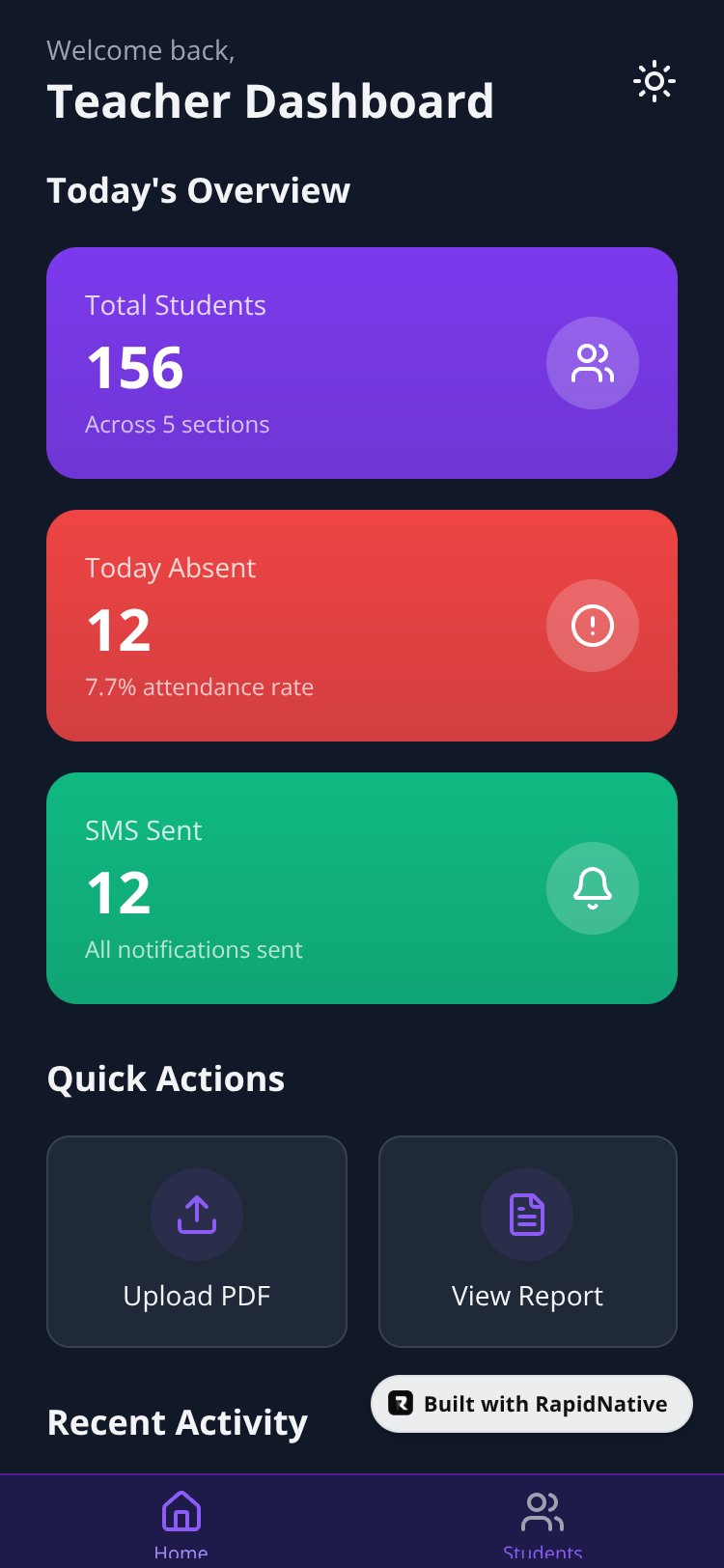 AttendEase screen 2