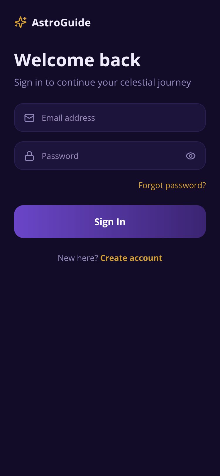 RapidNative App screen 1