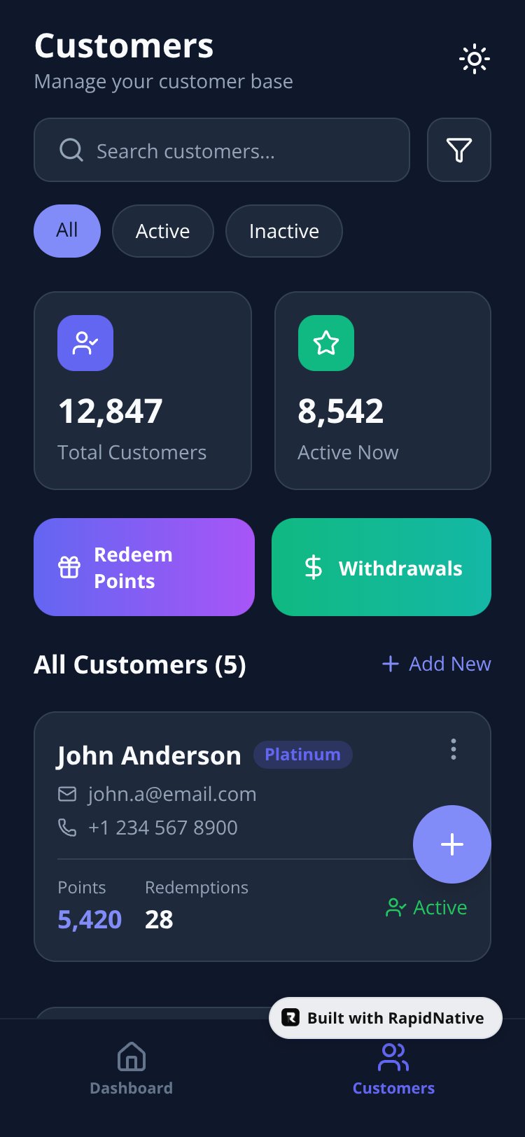 LoyaltyHub Pro screen 1