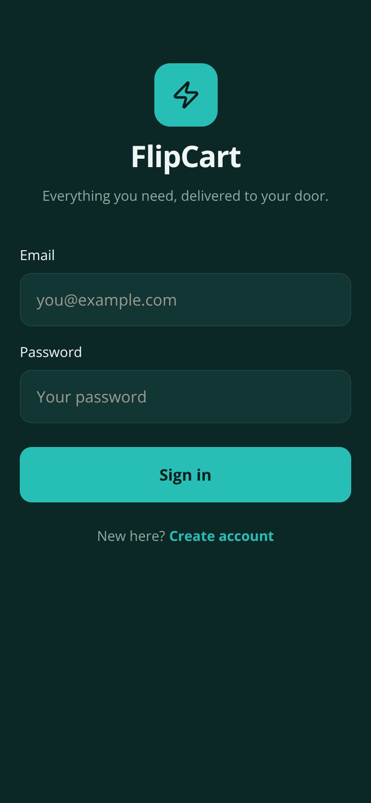 FlipCart screen 1