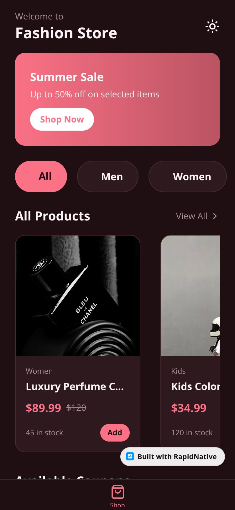 FashionHub screen 2