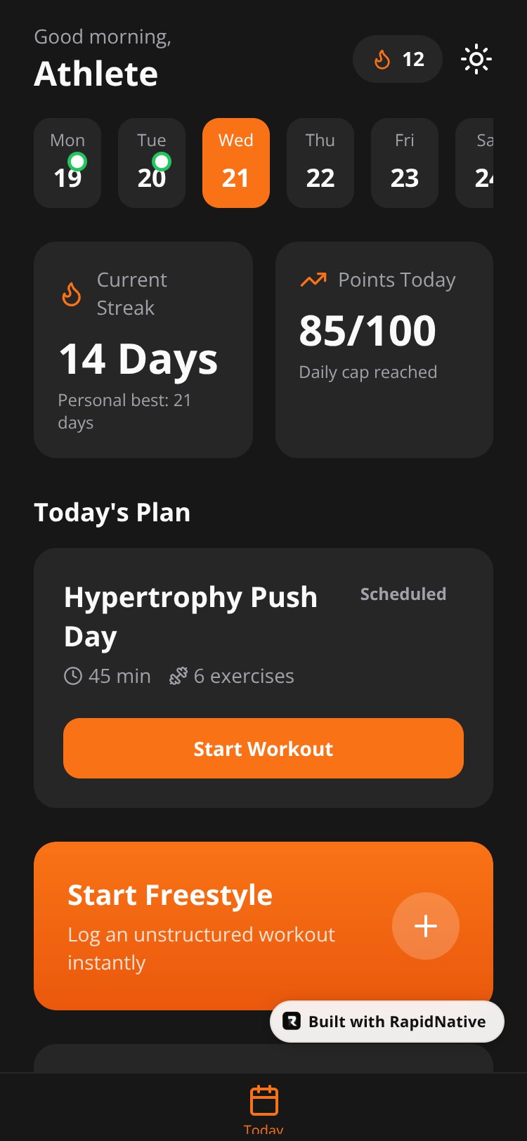 TheFitPal screen 1