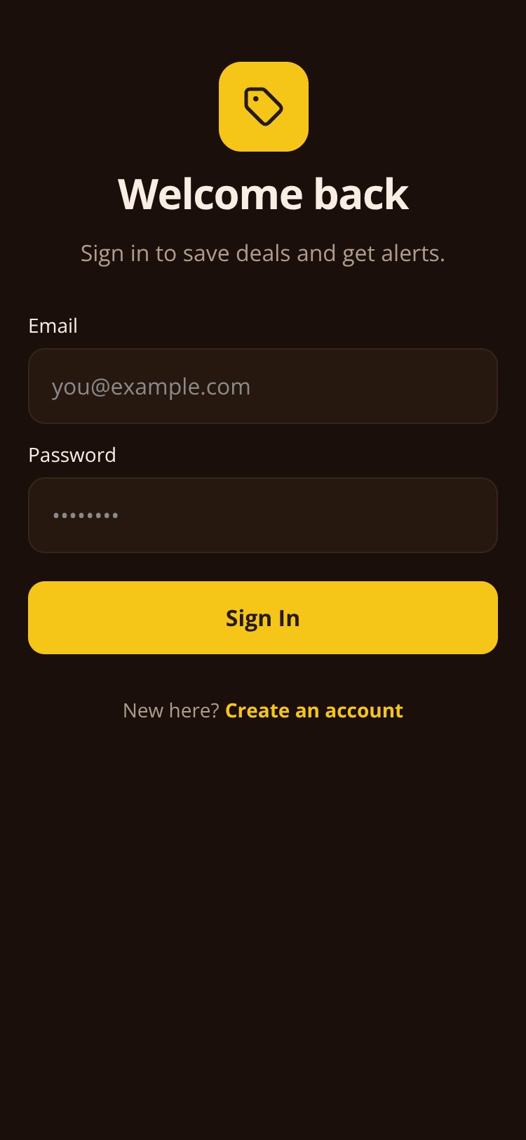 DealSpot screen 1