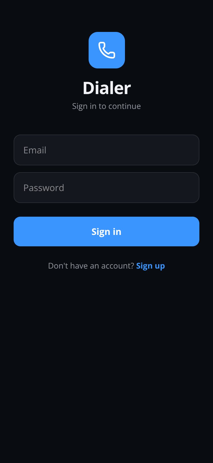 Dialer screen 1