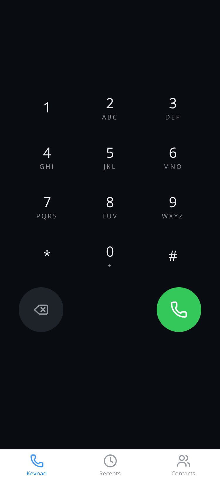 Dialer screen 2