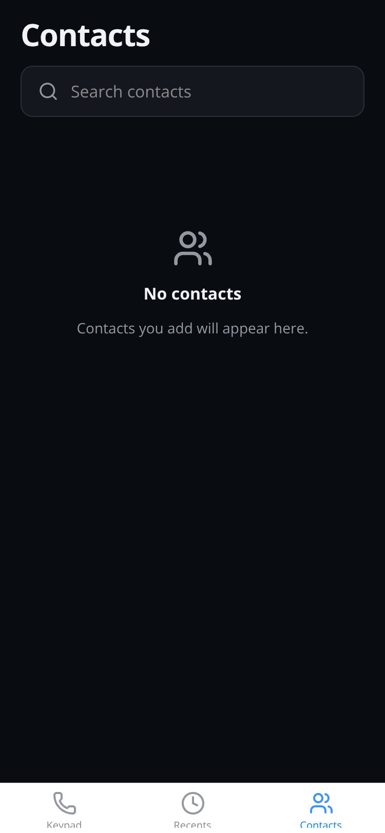 Dialer screen 3