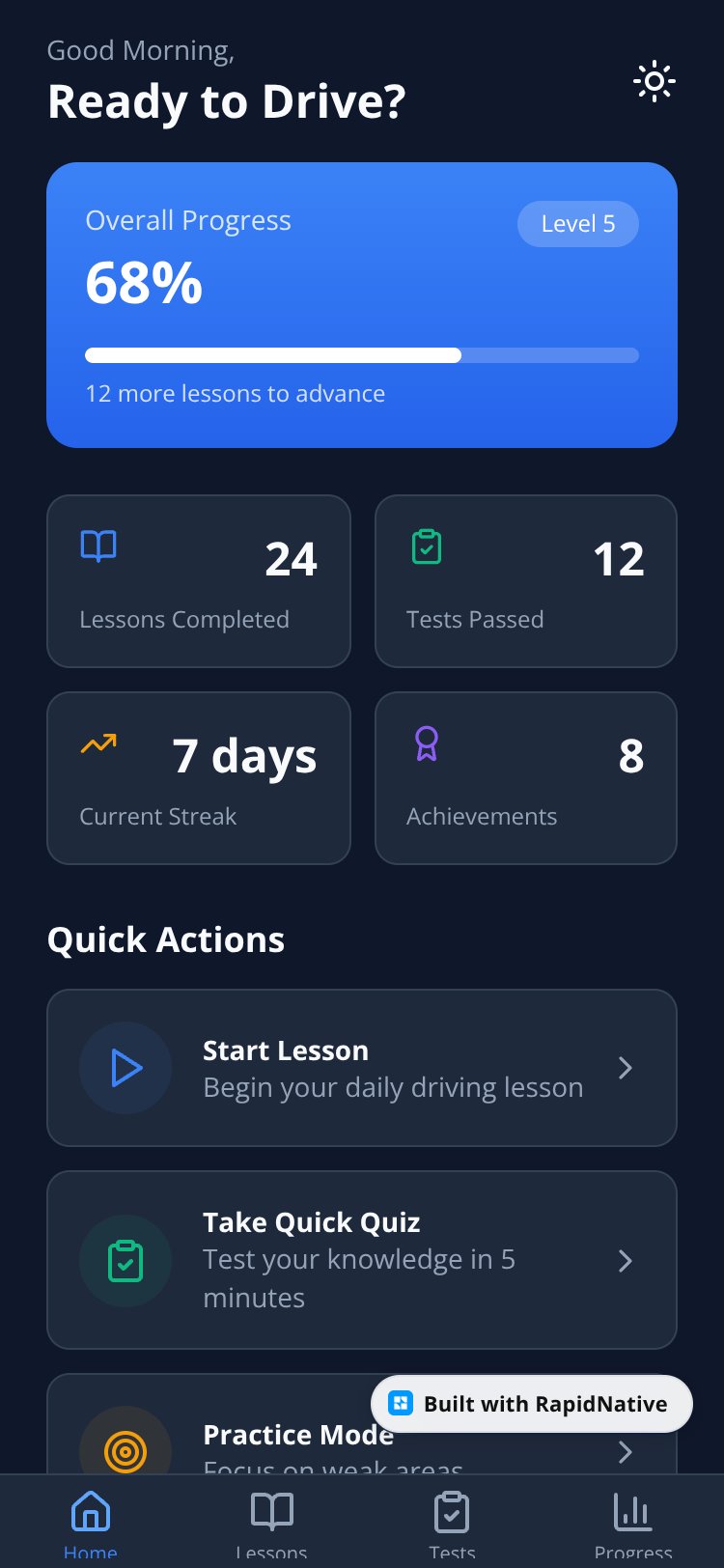 Driving Companion screen 5