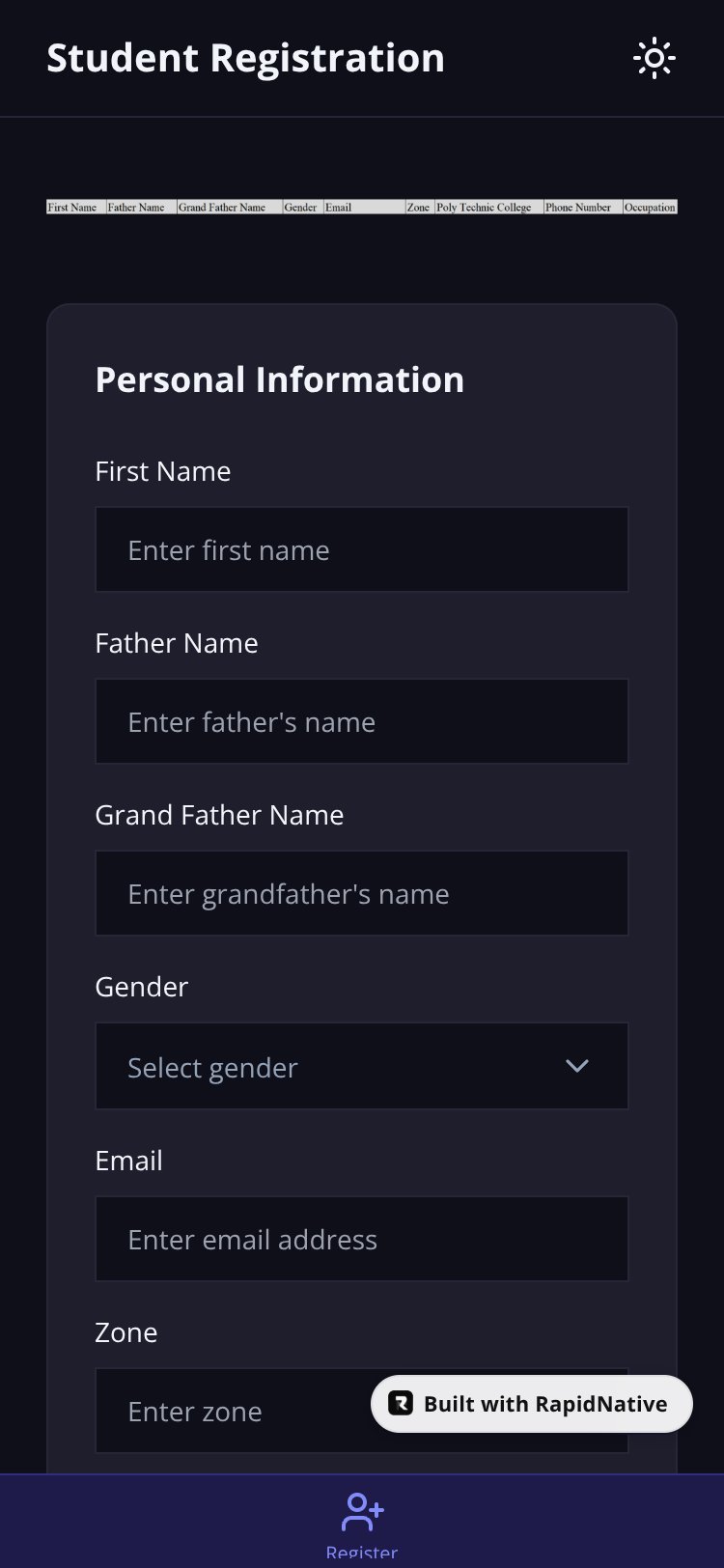 MoodlLMS screen 1