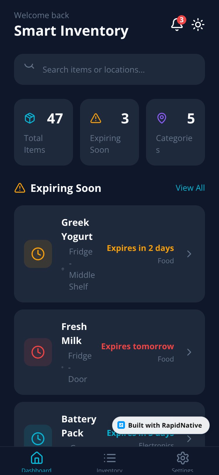 Household Manager screen 3