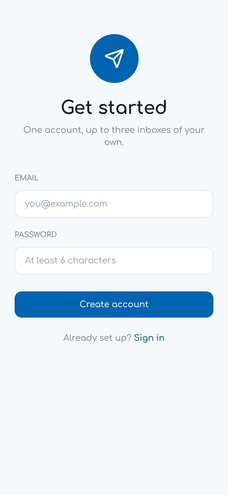 mail2self screen 1