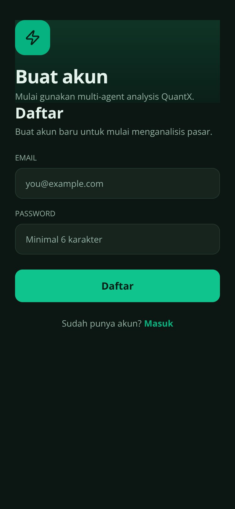 QuantX AI screen 1