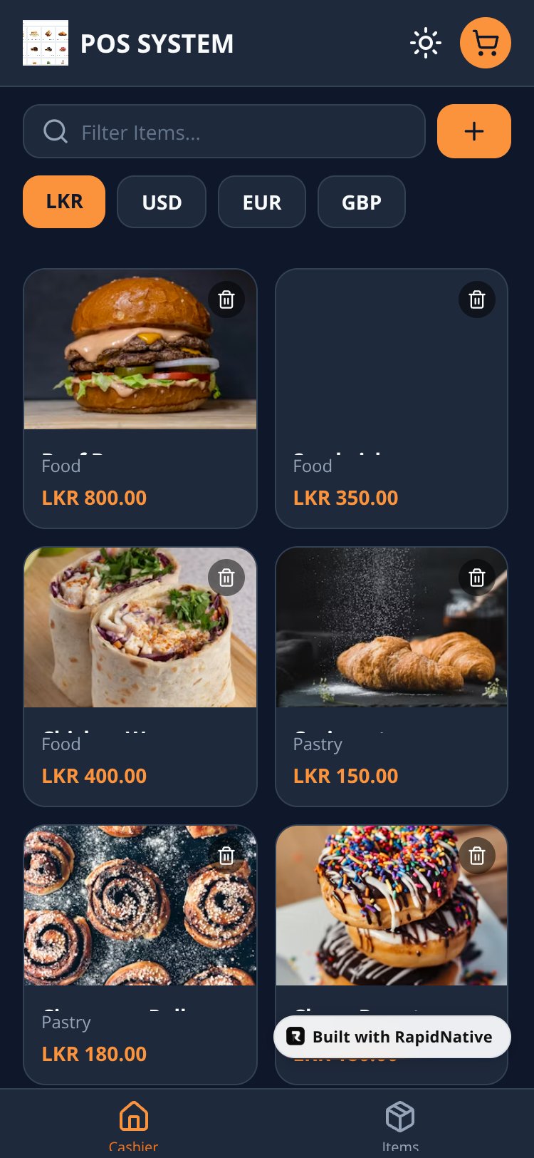 POS App screen 2