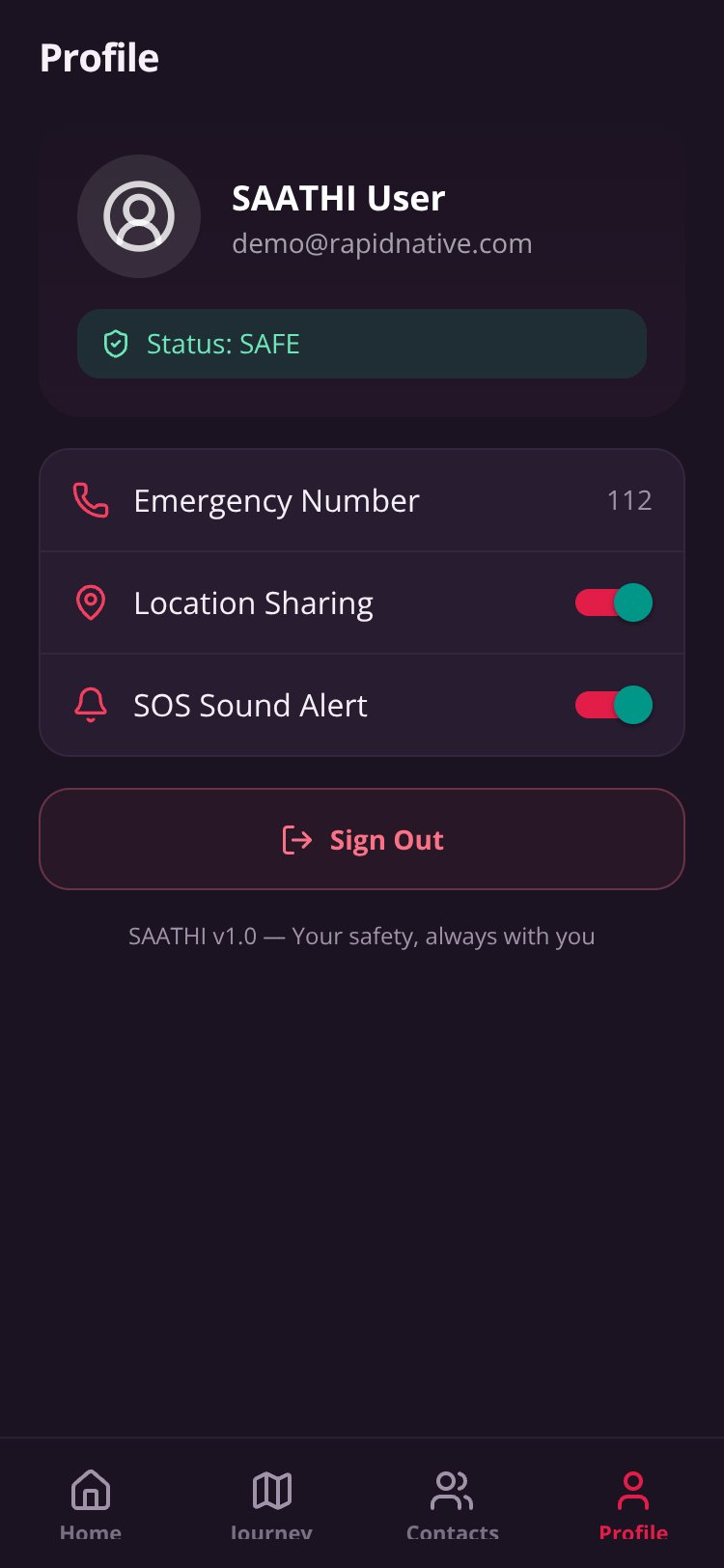 SAATHI screen 2