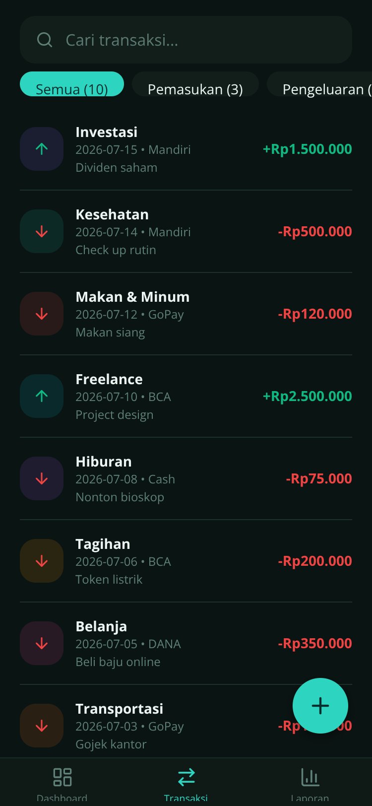 FinTrack screen 3