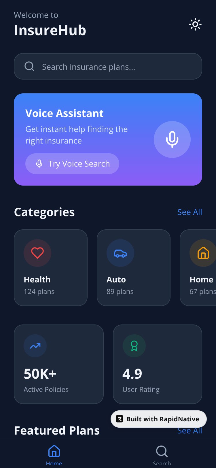 InsureVoice screen 2