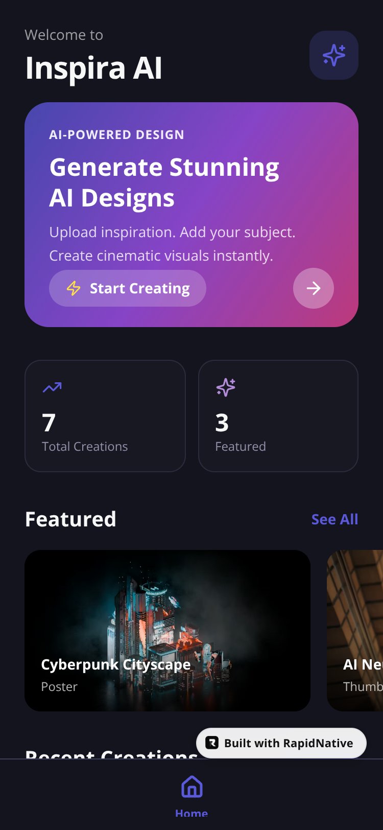 Inspira AI screen 1