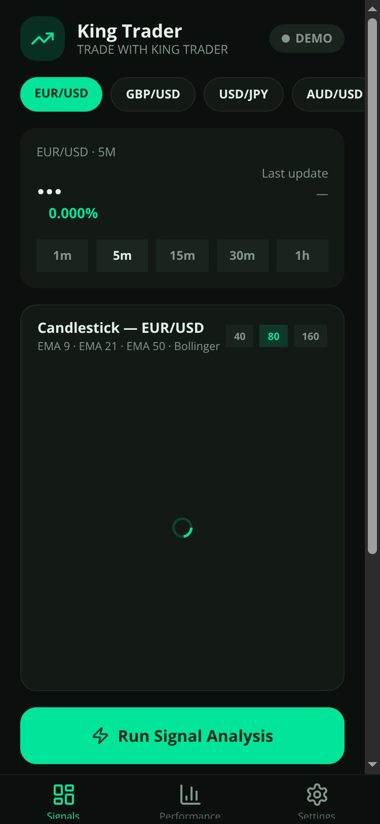 Trade with King Trader screen 2