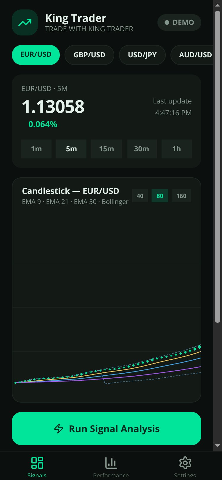 Trade with King Trader screen 3