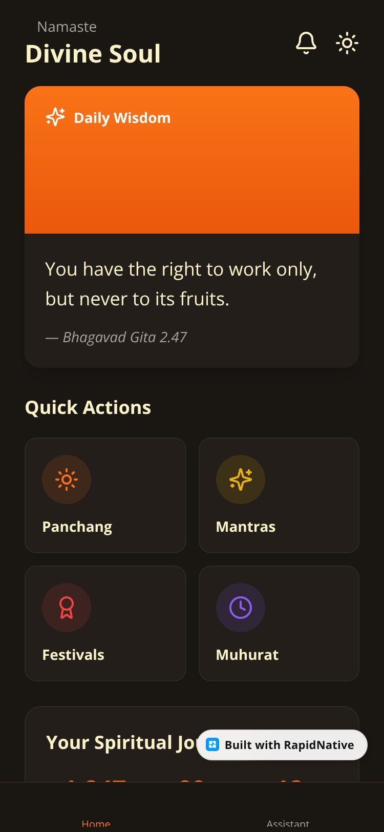 Sanatani Virtual Assistant screen 3