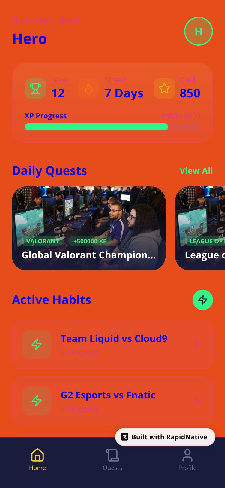 Micro-Habit RPG screen 3