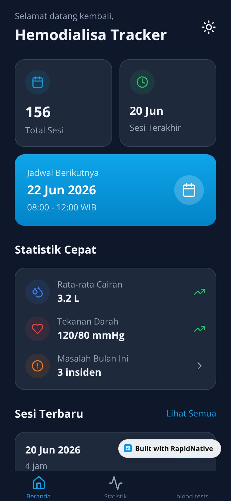 Dialysis Tracker screen 3