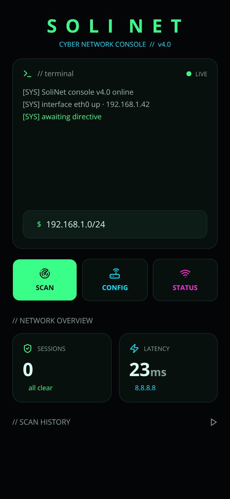 Soli Net screen 3