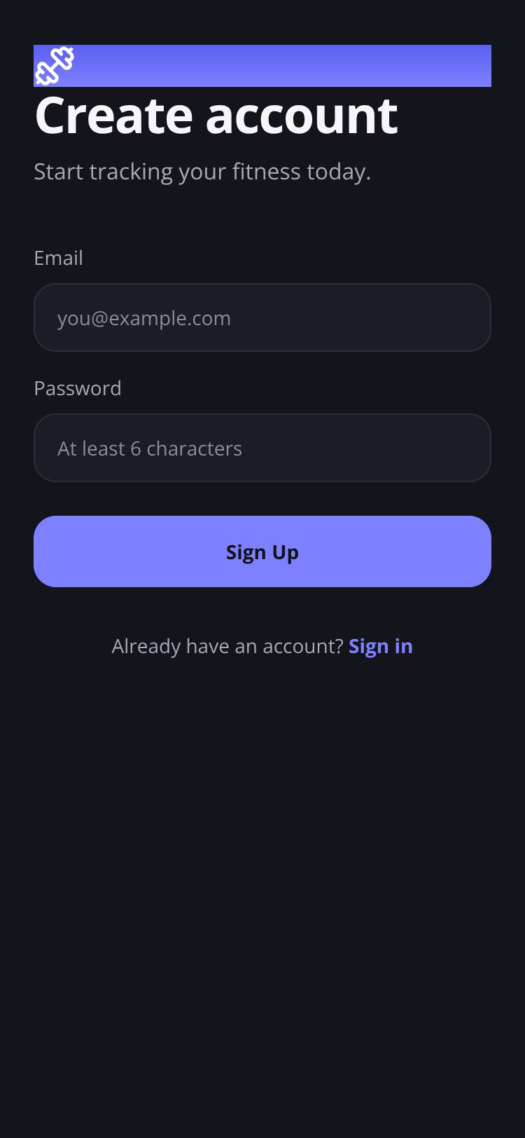 PulseFit screen 1