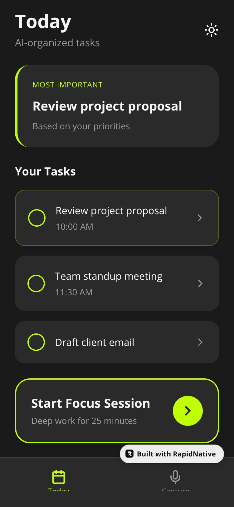 MindFlow screen 1