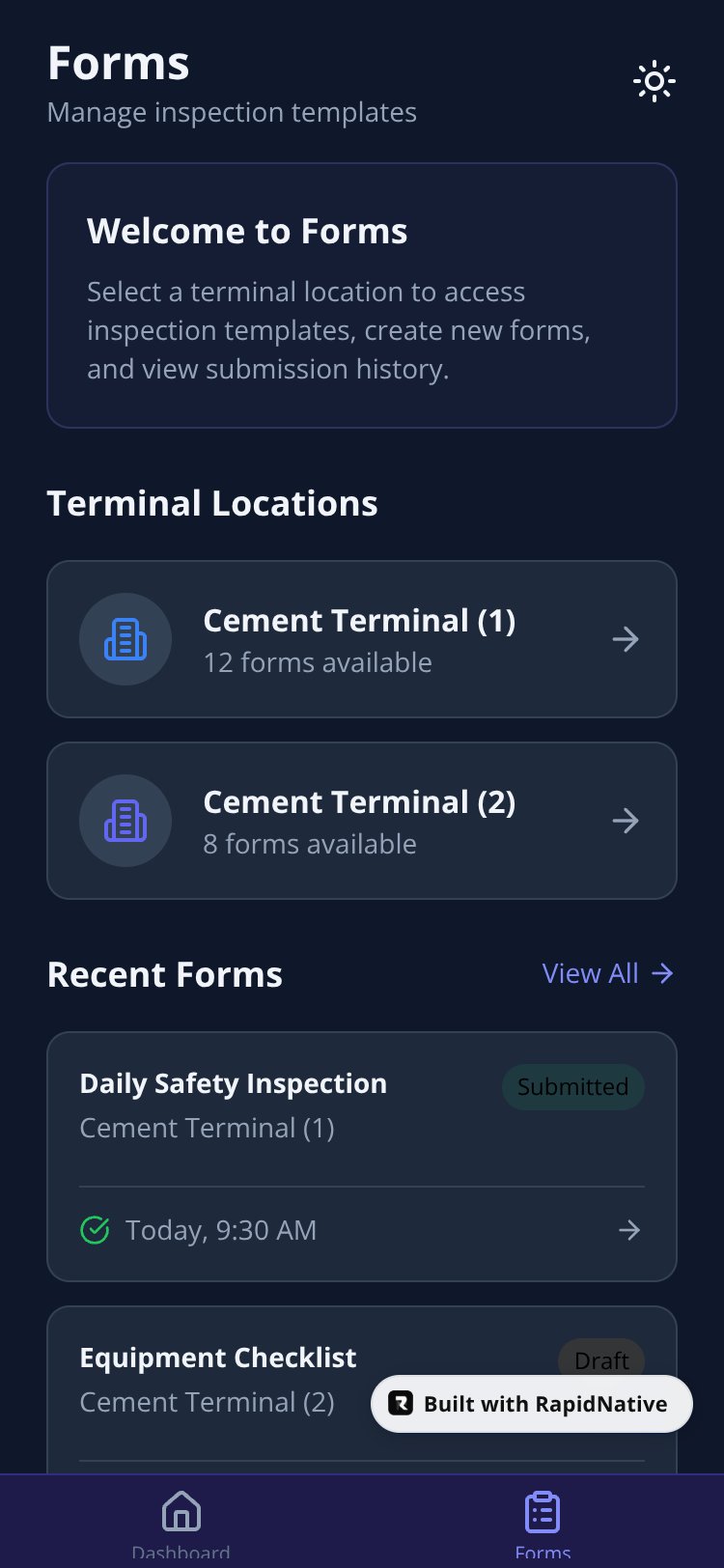 MaintTrack Pro screen 2