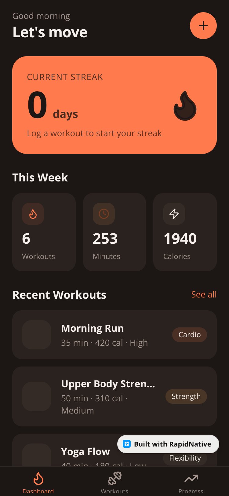 PulseFit screen 2