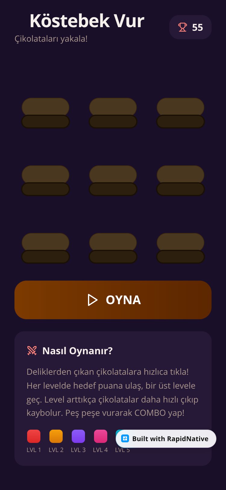 Köstebek Vur screen 1