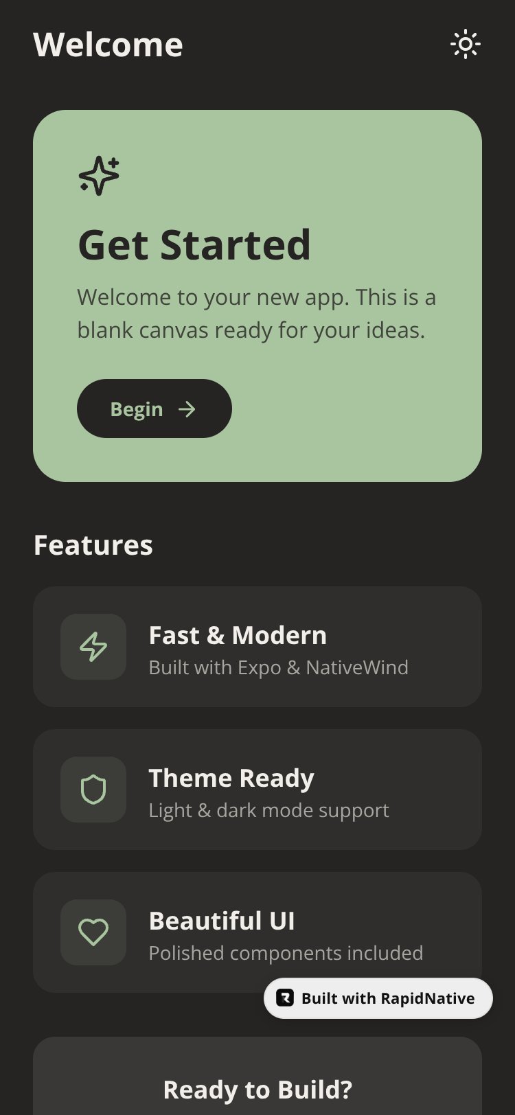 MyApp screen 1