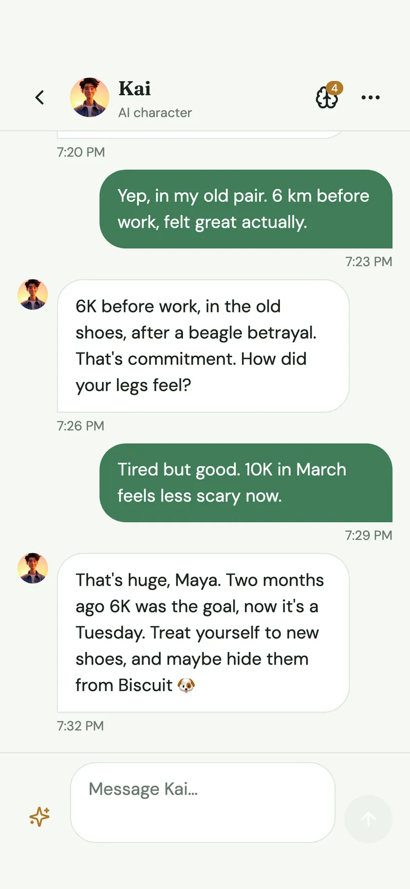 AI companion chat app in Sage
