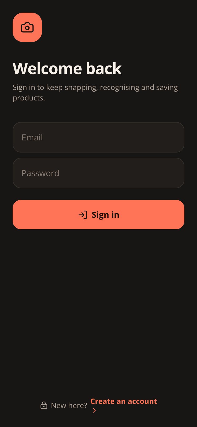 Snapfind screen 1
