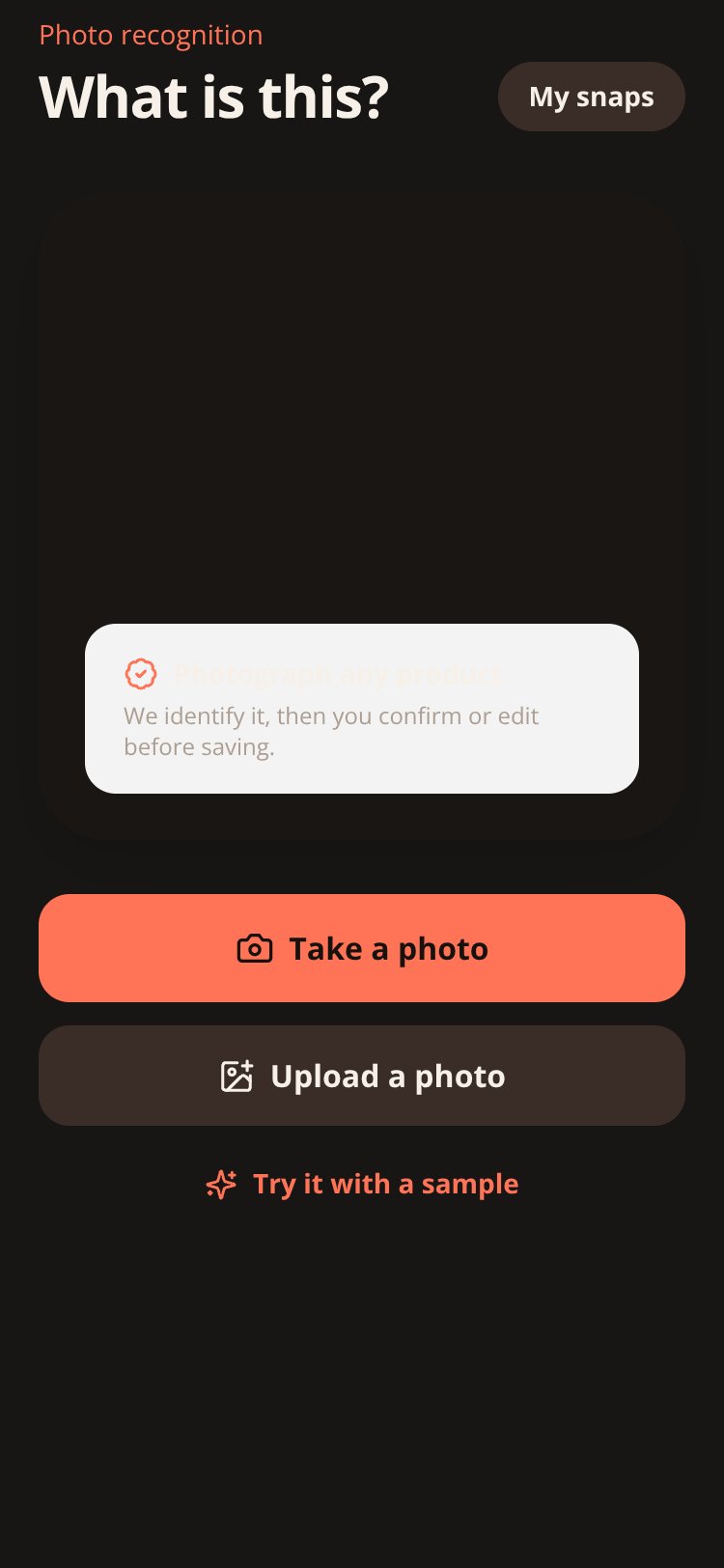 Snapfind screen 3