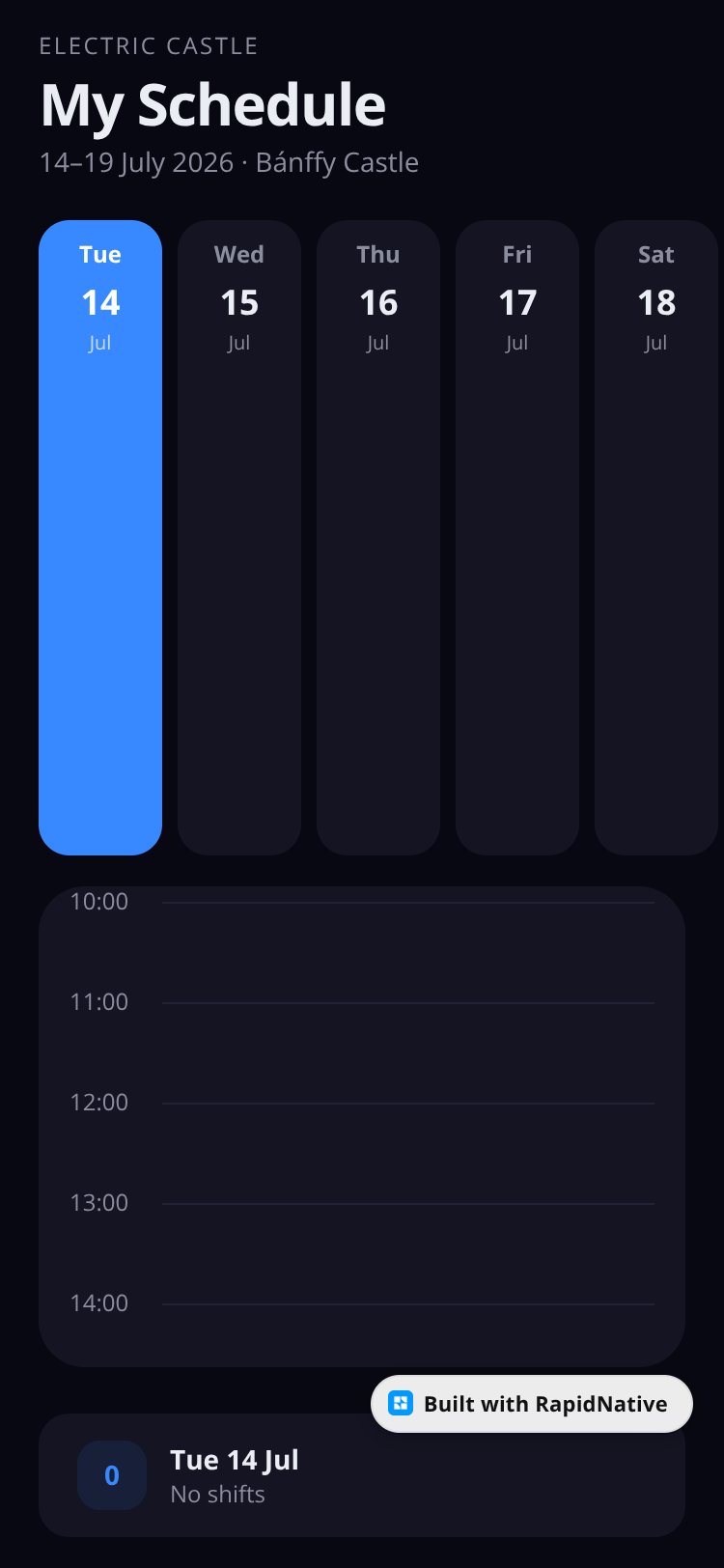 EC26 Schedule screen 1