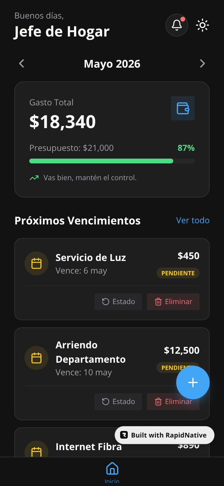 HogarFinanzas screen 1