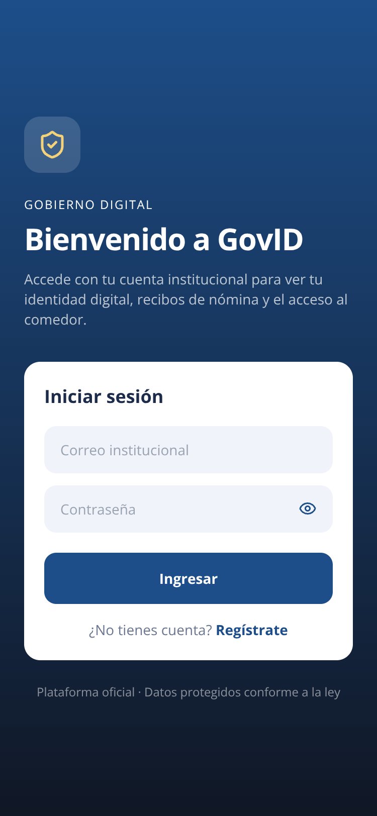 GovID screen 1