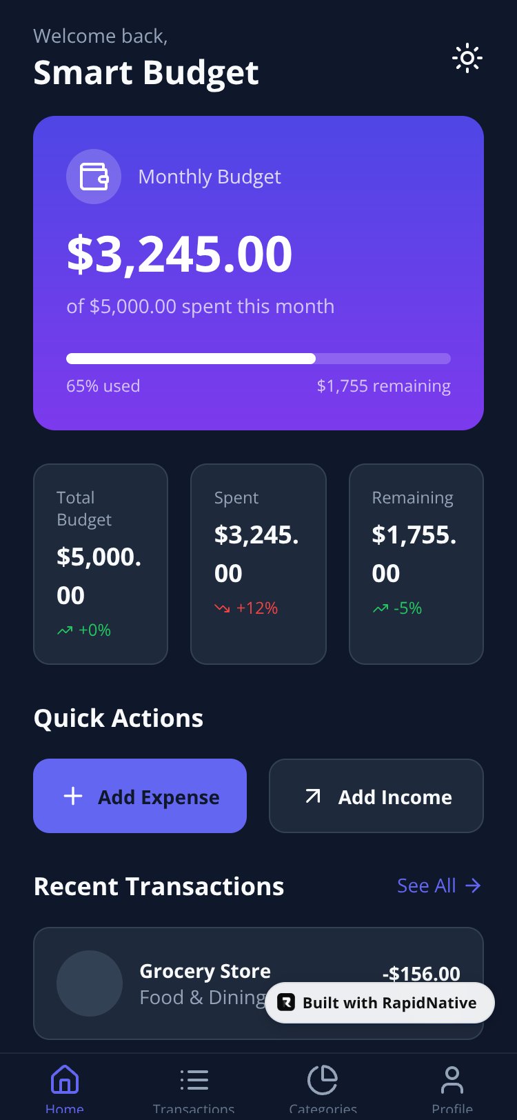 Smart Budget screen 4