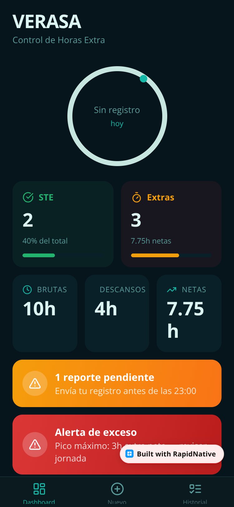 VERASA screen 2