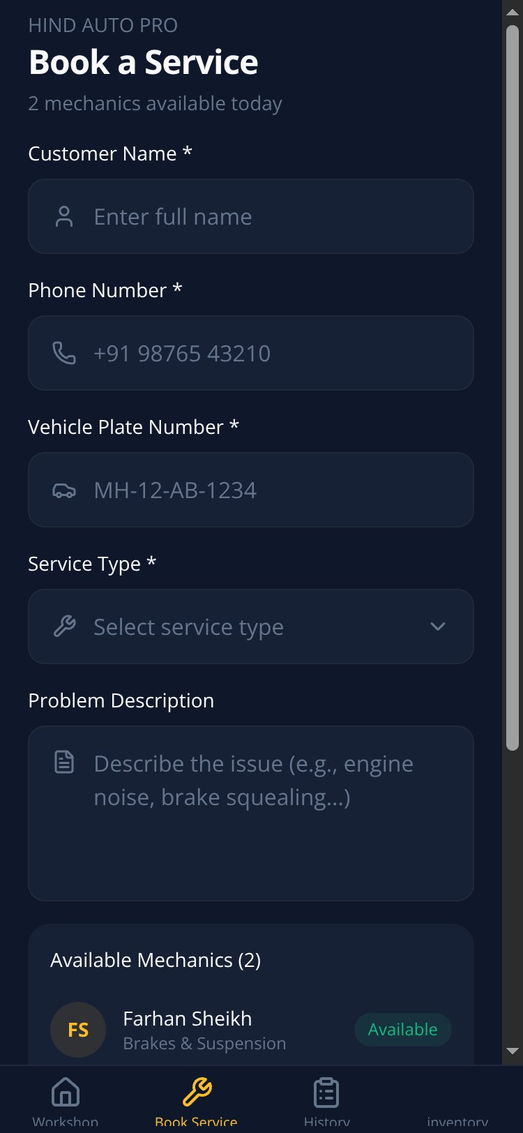 HIND AUTO PRO screen 1