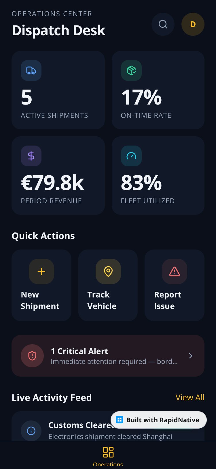 CargoFlow screen 1