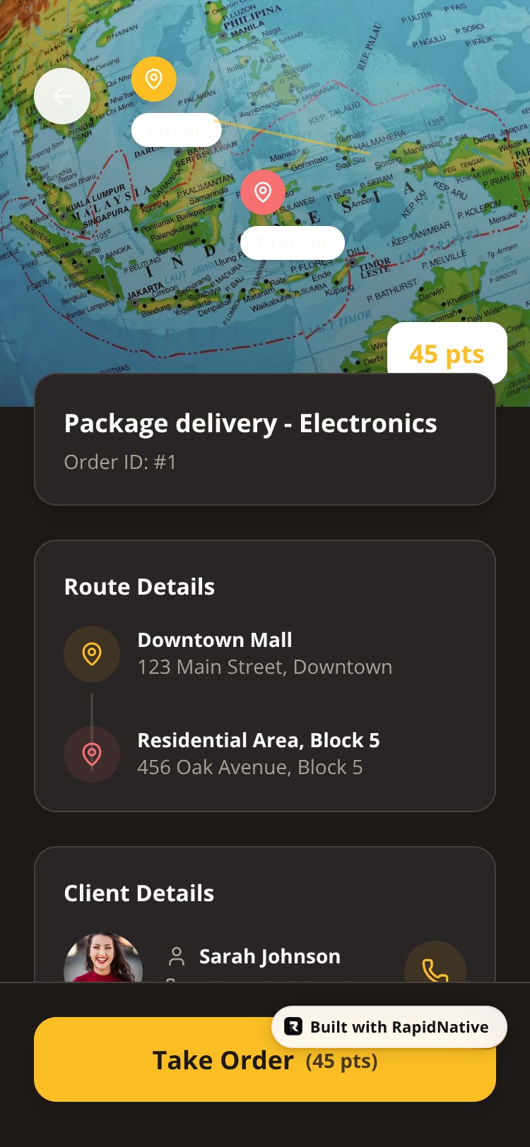 Al-Salam Delivery Platform screen 1