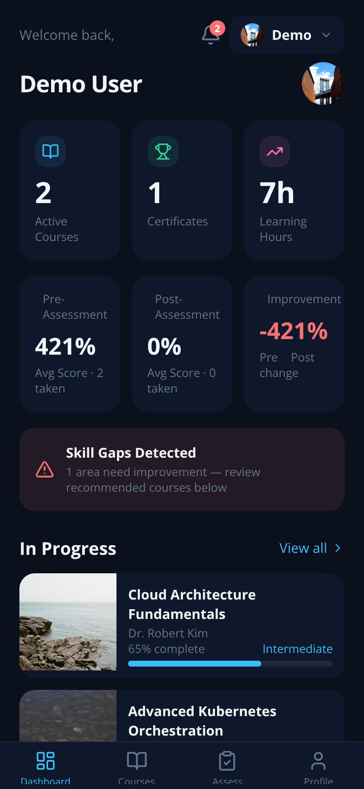 LearnCore LMS screen 2