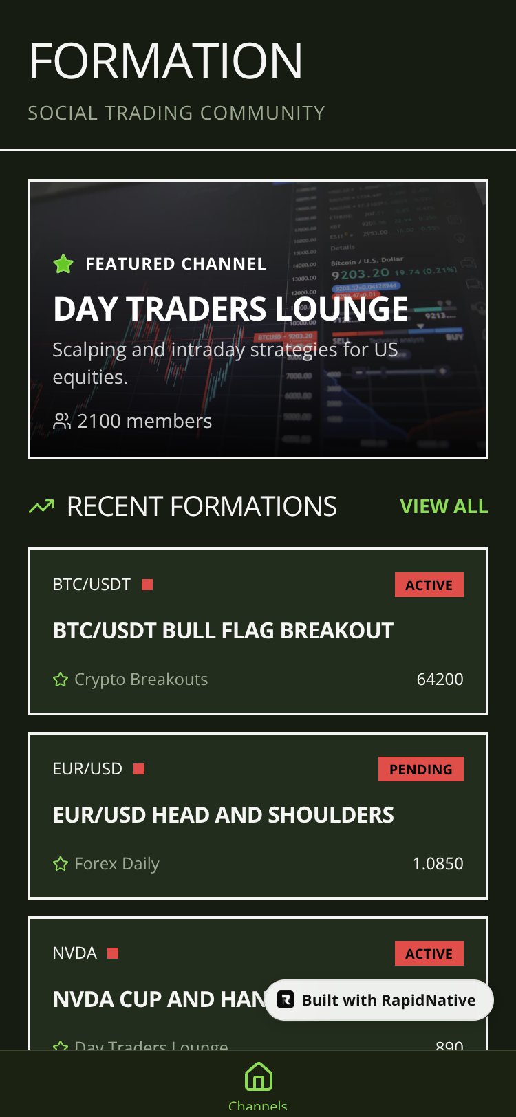 Formation screen 1