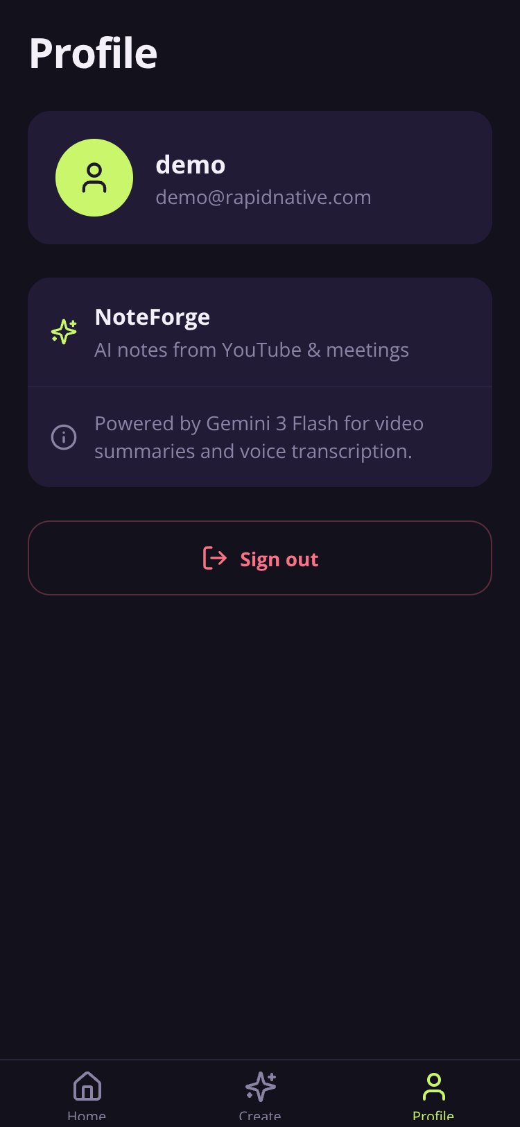 NoteForge screen 2