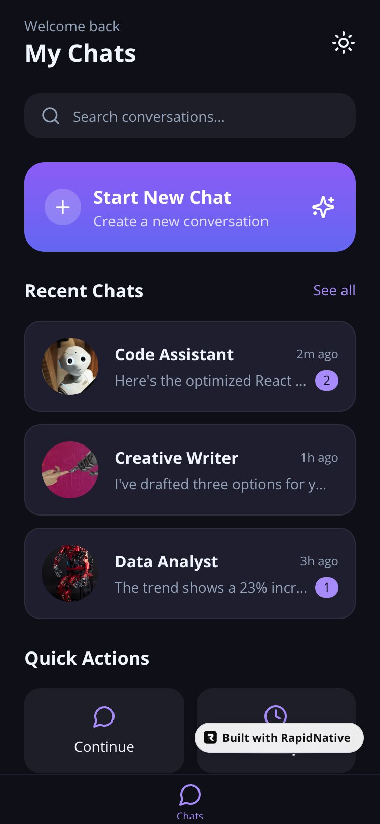 ChatAI screen 1